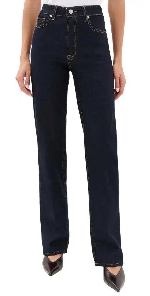 GOOD AMERICAN Good True Straight Jeans Rinse