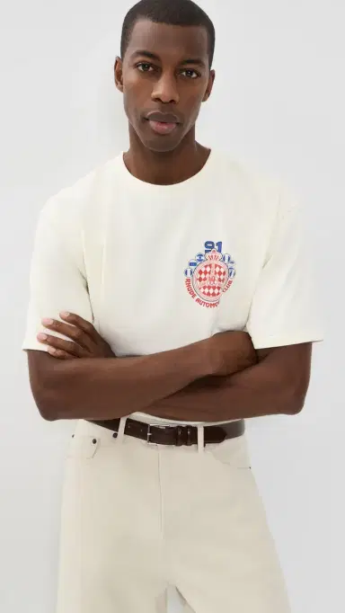 Rhude Automobile Club Tee Vintage White / Red / Blue | Thumbnail 2