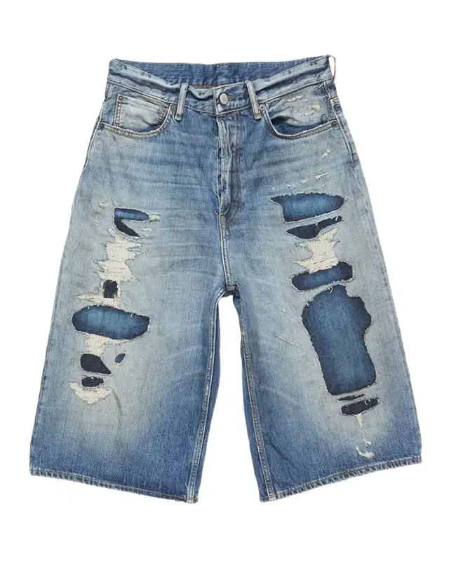 Acne Studios Men's Judda Distressed Denim Shorts