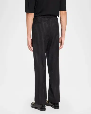 Versace Men's Greca Jacquard Wool Trousers | Thumbnail 3