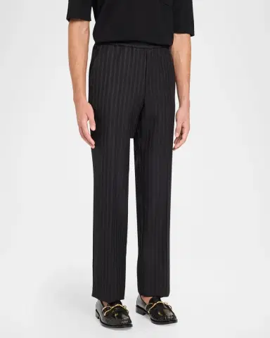 Versace Men's Greca Jacquard Wool Trousers | Thumbnail 4