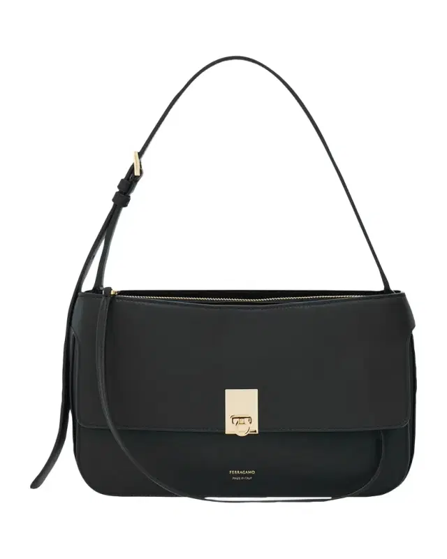 Ferragamo Cara Leather Shoulder Bag