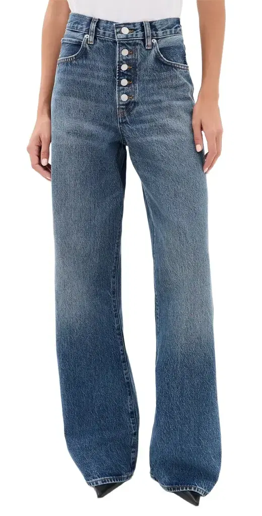 Frame The Loose Exposed Buttons Jeans
