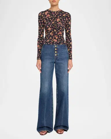 Ulla Johnson Neri Long-Sleeve Jersey Top | Thumbnail 2 Ulla Johnson Neri Long-Sleeve Jersey Top | Thumbnail 2