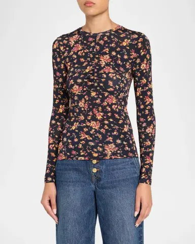 Ulla Johnson Neri Long-Sleeve Jersey Top | Thumbnail 4 Ulla Johnson Neri Long-Sleeve Jersey Top | Thumbnail 4