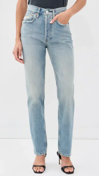 RE/DONE Stove Pipe Jeans Worn Blue | Thumbnail 2