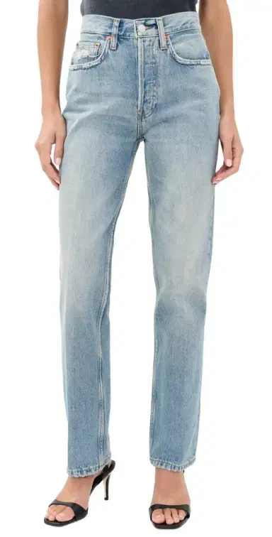 RE/DONE Stove Pipe Jeans Worn Blue | Thumbnail 1