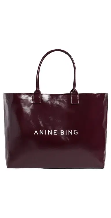 Anine Bing Leo Coated Canvas Tote Bag | Thumbnail 1