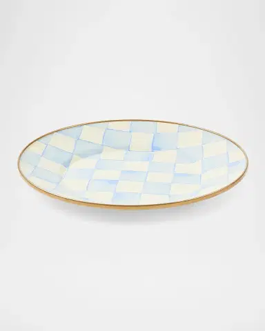 MacKenzie-Childs Sky Check Enamel Salad Plate | Thumbnail 2