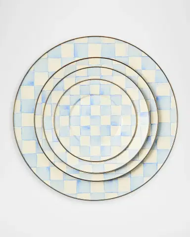 MacKenzie-Childs Sky Check Enamel Salad Plate | Thumbnail 3