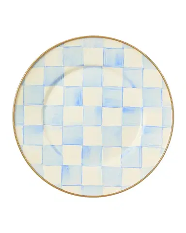 MacKenzie-Childs Sky Check Enamel Salad Plate | Thumbnail 1