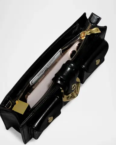 ALEXIS BITTAR Buckle Leather Clutch Bag | Thumbnail 4
