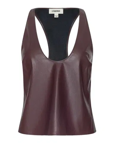 L'Agence Tullia Faux-Leather Tank | Thumbnail 1
