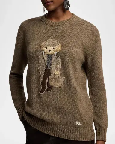 Ralph Lauren Collection Polo Bear Cashmere Crewneck Sweater | Thumbnail 5
