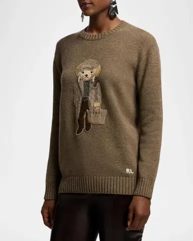 Ralph Lauren Collection Polo Bear Cashmere Crewneck Sweater | Thumbnail 6