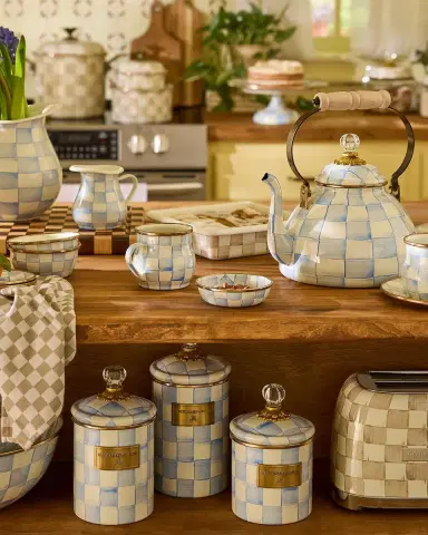 MacKenzie-Childs Check Enamel Salt & Pepper Shakers | Thumbnail 4
