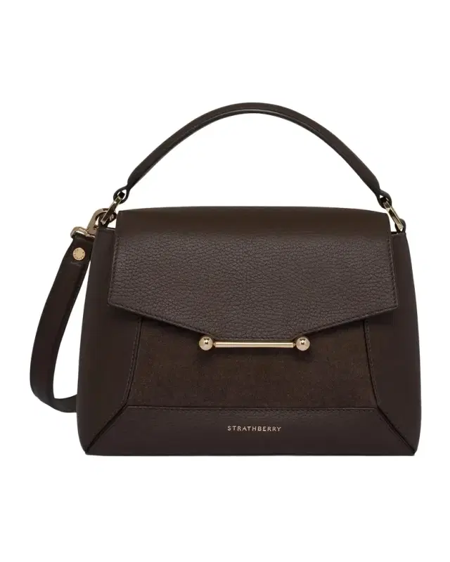 Strathberry Mosaic Grain Leather Top-Handle Bag