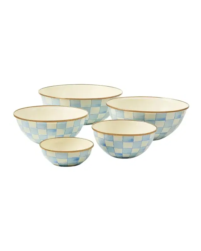 MacKenzie-Childs Everyday Check Enamel Bowl