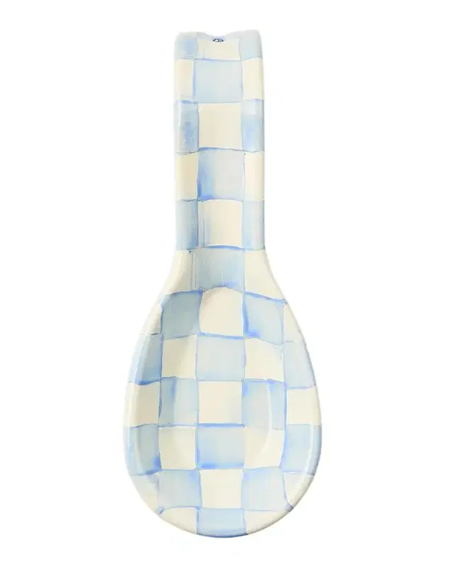 MacKenzie-Childs Sky Check Hand-Painted Enamel Soup Spoon