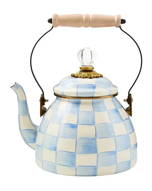 MacKenzie-Childs Check Enamel Teapot