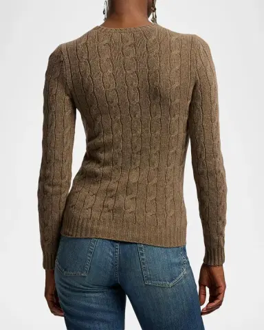 Ralph Lauren Collection Cashmere Cable Knit Crewneck Sweater | Thumbnail 3