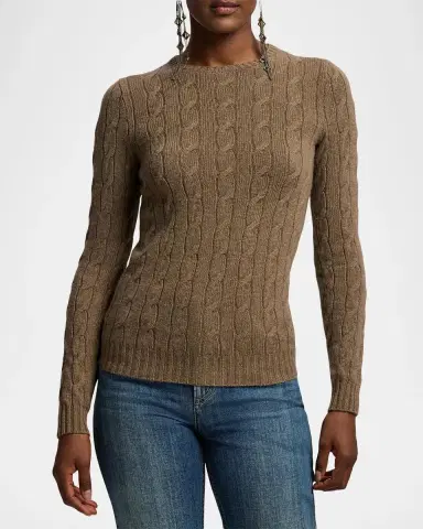 Ralph Lauren Collection Cashmere Cable Knit Crewneck Sweater | Thumbnail 4