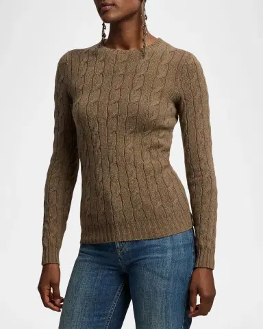 Ralph Lauren Collection Cashmere Cable Knit Crewneck Sweater | Thumbnail 6