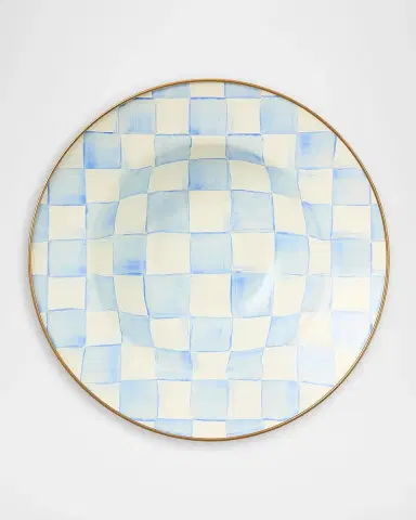 MacKenzie-Childs Sky Check Hand-Painted Serving Bowl | Thumbnail 2