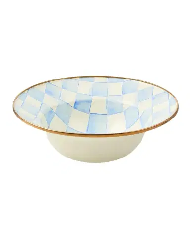 MacKenzie-Childs Sky Check Hand-Painted Serving Bowl | Thumbnail 1