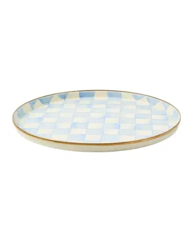 MacKenzie-Childs Sky Check Hand-Painted Enamel Plate | Thumbnail 1