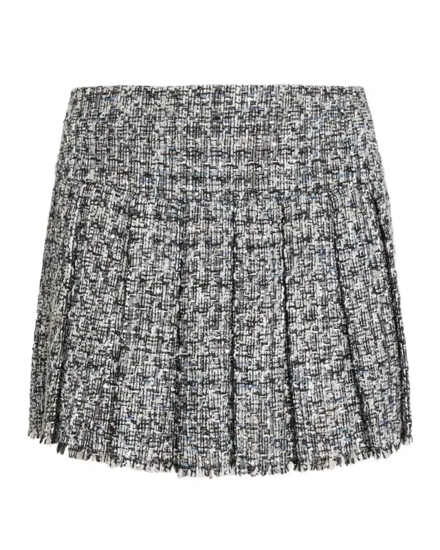 Alice + Olivia Carter Stitch Pleated Mini Skirt