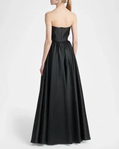 Alexander McQueen Strapless Lace-Trim Corset Fit-&-Flare Gown | Thumbnail 3
