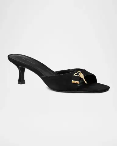 Tory Burch 55mm Lock Suede Mule Sandals | Thumbnail 2 Tory Burch 55mm Lock Suede Mule Sandals | Thumbnail 2