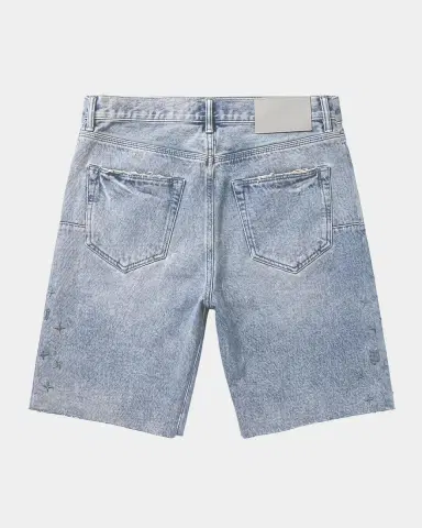 PURPLE Mono Stars Tuffetage Denim Shorts | Thumbnail 3