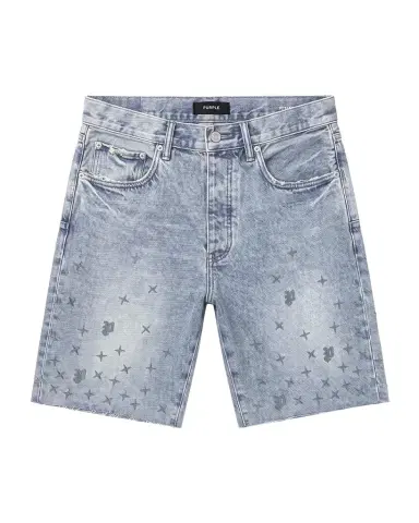 PURPLE Mono Stars Tuffetage Denim Shorts | Thumbnail 1