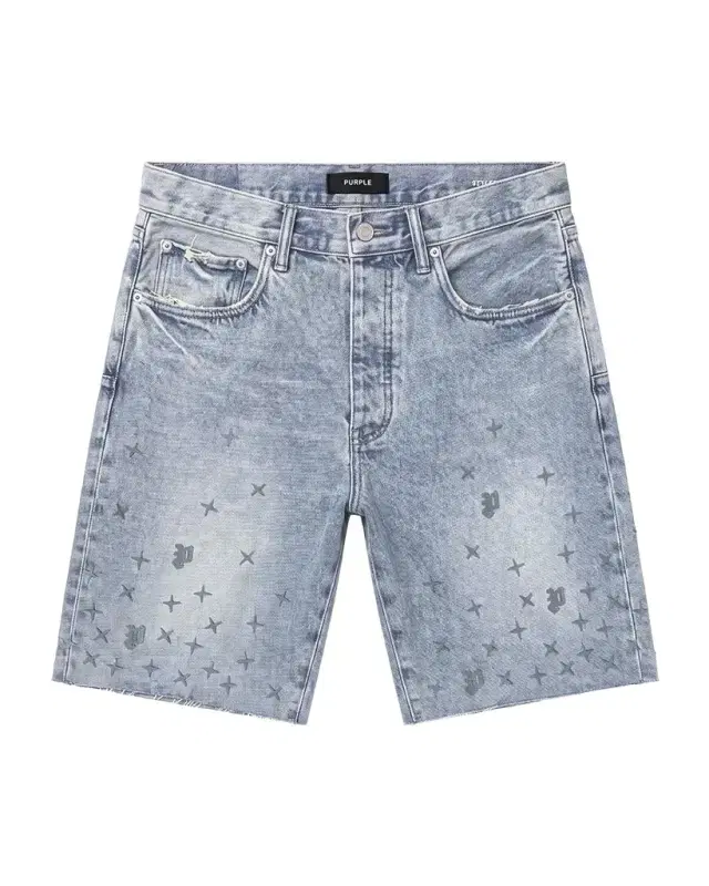 PURPLE Mono Stars Tuffetage Denim Shorts