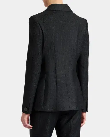 Santorelli Malli Metallic-Check Virgin Wool Blazer | Thumbnail 3