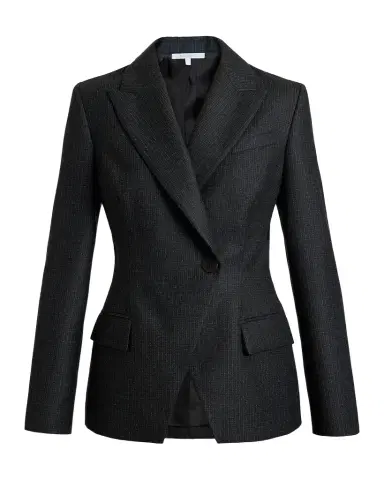 Santorelli Malli Metallic-Check Virgin Wool Blazer | Thumbnail 1
