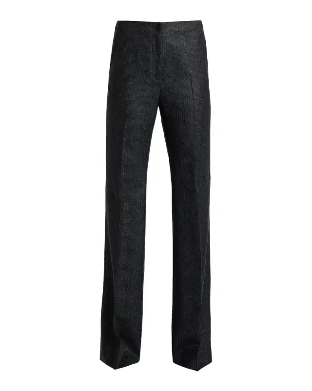 Santorelli Beth Checked Virgin Wool Flared Pants