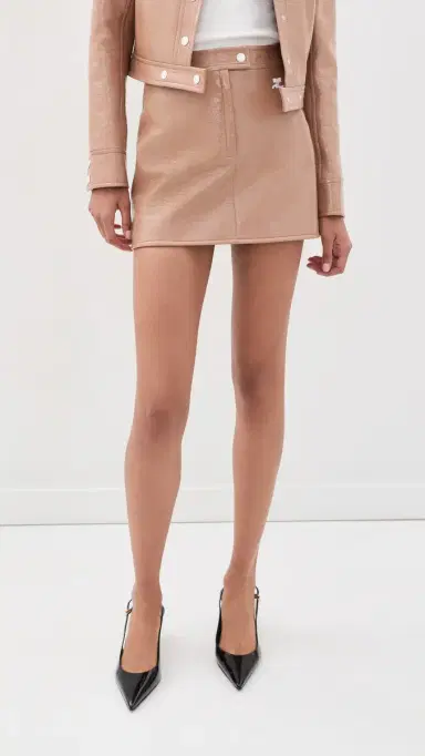 Courrèges Vinyl Reedition Mini Skirt Bronzer | Thumbnail 2 Courrèges Vinyl Reedition Mini Skirt Bronzer | Thumbnail 2