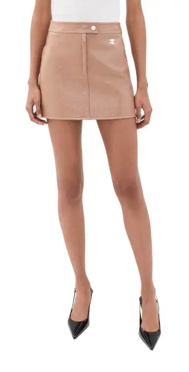 Courrèges Vinyl Reedition Mini Skirt Bronzer | Thumbnail 1 Courrèges Vinyl Reedition Mini Skirt Bronzer | Thumbnail 1