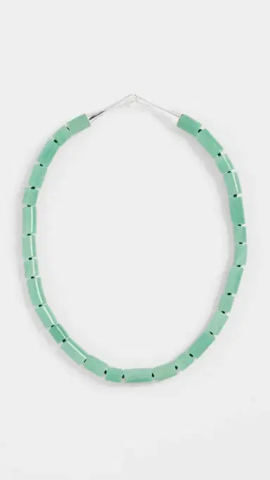LIÉ STUDIO The Sadie Necklace Green Aventurine One Size | Thumbnail 2