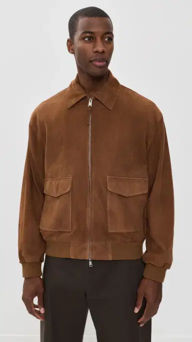 ARMA Gwenno Lamb Suede Jacket Saddle 54 | Thumbnail 3