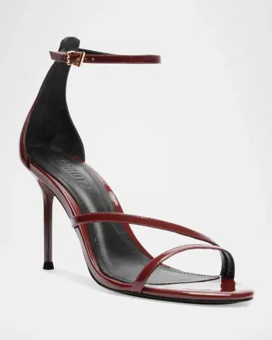 Schutz 90mm Tessa Patent Leather Ankle-Strap Sandals | Thumbnail 2
