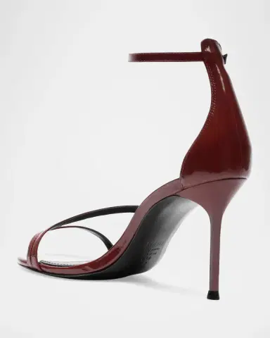 Schutz 90mm Tessa Patent Leather Ankle-Strap Sandals | Thumbnail 3