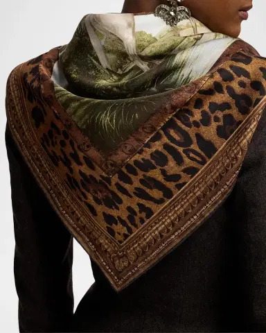Ralph Lauren Collection Scenic-Print Silk Twill Square Scarf | Thumbnail 3 Ralph Lauren Collection Scenic-Print Silk Twill Square Scarf | Thumbnail 3