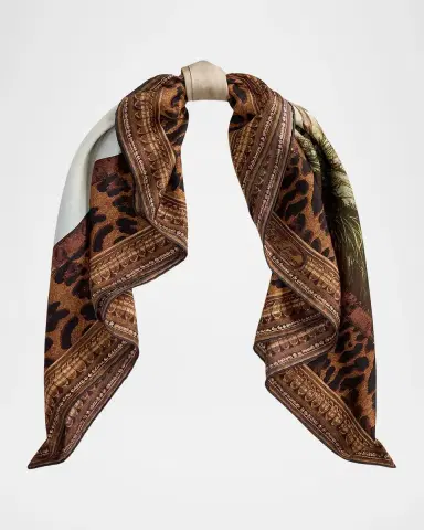 Ralph Lauren Collection Scenic-Print Silk Twill Square Scarf | Thumbnail 4 Ralph Lauren Collection Scenic-Print Silk Twill Square Scarf | Thumbnail 4