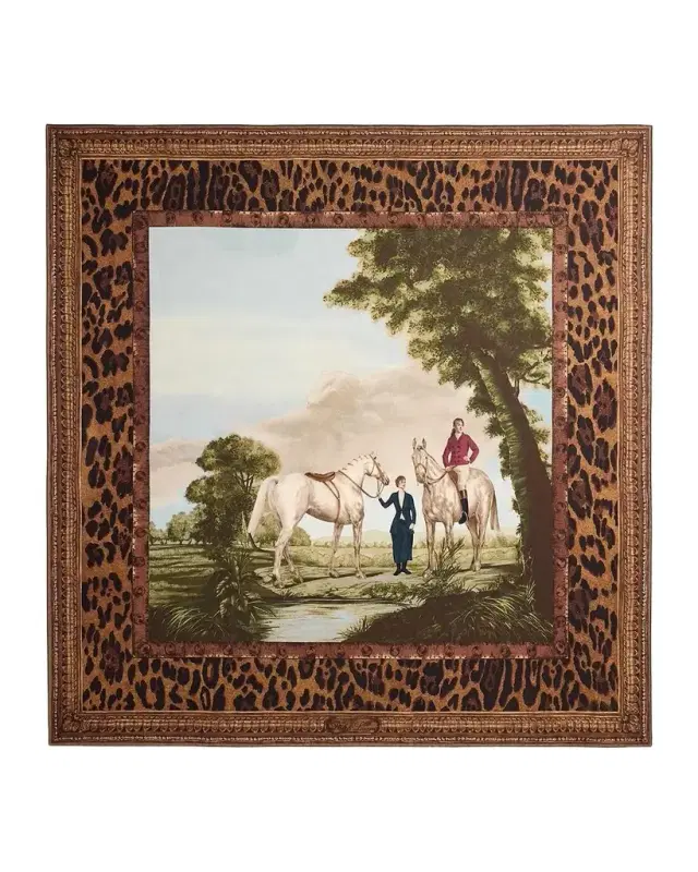 Ralph Lauren Collection Scenic-Print Silk Twill Square Scarf