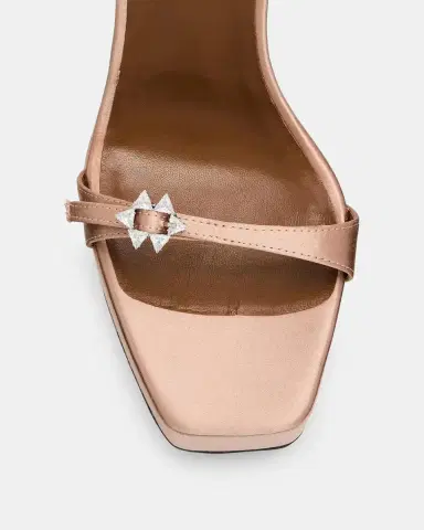 Giuseppe Zanotti Silk Crystal-Buckle Platform Sandals | Thumbnail 6