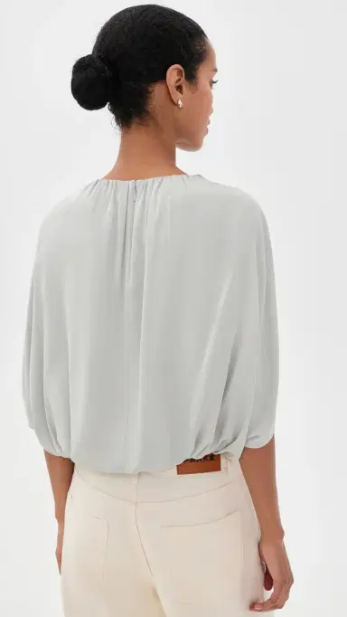 Vince Gathered Cape Bubble Blouse tone age | Thumbnail 3
